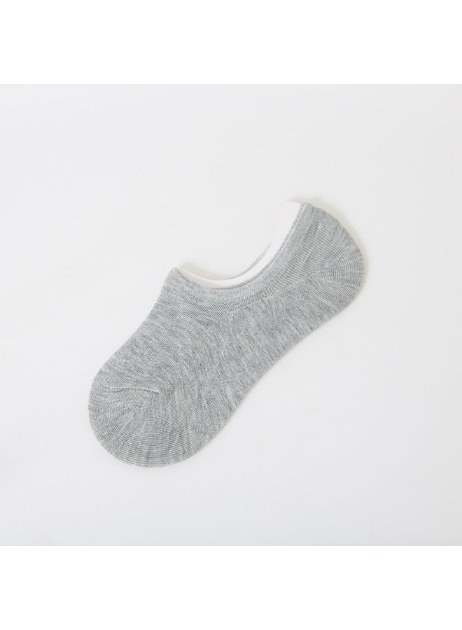 No-Show Socks for Women, Cotton Blend Non-Slip Low Cut Socks, Black White Gray, 6 Pairs - Image 2